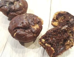 Muffins au chocolat et pépites de cacahuètes