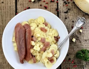 Risotto de gansettes au thon fumé et à la tomme de brebis
