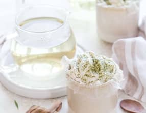 Fontainebleau au matcha et fruits rouges