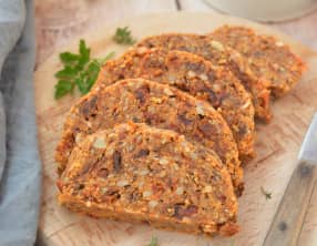 Pain cru à la tomate et au poivron