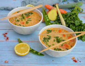 Soupe thaï au lait de coco