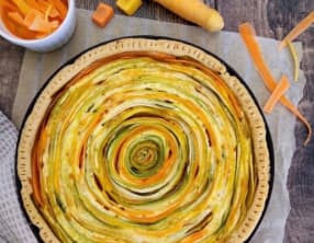 Tarte spirale carottes et courgettes
