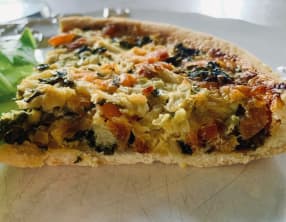 Tarte au fenouil, wakamé et saumon fumé