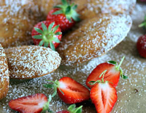 Madeleines aux fraises