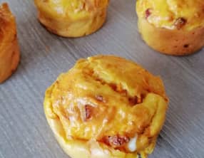 Muffins carottes, bacon et feta  