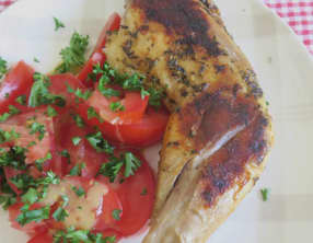 Cuisses de poulet marinées aux épices cajun, à la plancha