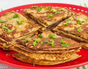 Galettes aux oignons nouveaux