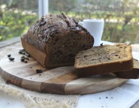 Cake au café et aux pépites de chocolat