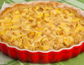 Tarte alsacienne aux pommes à la crème prise