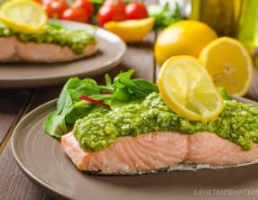 Saumon grillé pesto