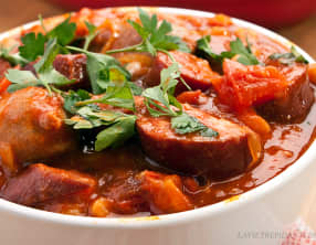 Sauté de veau au chouriço