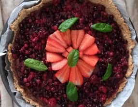 Tarte aux fruits rouges et flocons d’avoine
