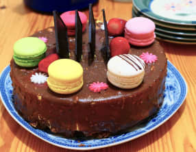 Bavarois Oréos citron glaçage chocolat