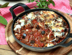 Gratin d'aubergines à la mozzarella