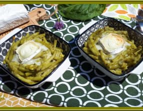 Macaroni gratinés au chèvre et oseille