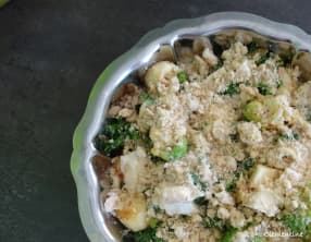 Crumble de légumes de saison au fromage