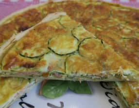 Quiche à la courgette et saumon fumé