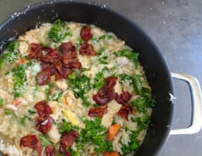 Risotto poulet chou kale