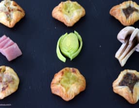 Feuilletés apéritif au vert de poireaux
