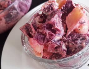 Salade de pomme de terre et betterave haïtienne