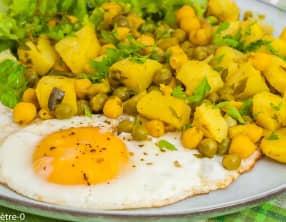 Curry de pommes de terre aux petits pois