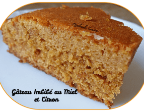 Gâteau imbibé au miel et citron