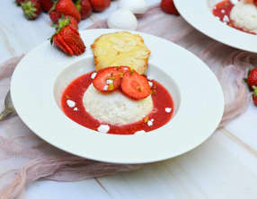 Délice glacé aux fraises