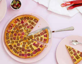 Tarte normande à la rhubarbe