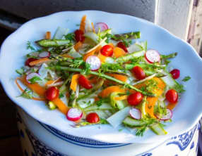 Salade d’asperges vertes et fenouil