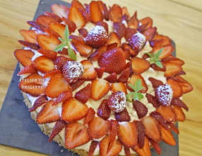 Tarte aux fraises et amandes