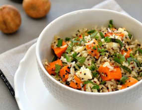 Salade de riz et quinoa au citron noir d'Iran