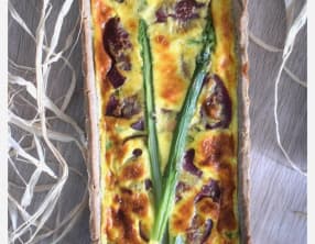 Tarte au sarrasin et aux asperges vertes