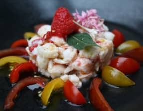 Salade de langoustines aux framboises