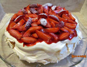 Pavlova aux fraises