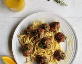 Boulettes de veau à l’orange et au thym citronné