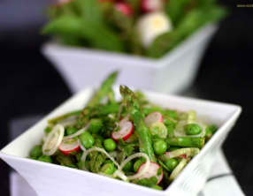 Salade d'asperges vertes et petits pois