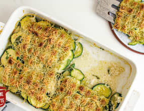 Gratin de ravioles courgette