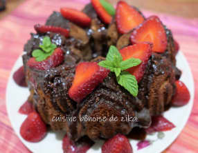 Délice chocolat mascarpone et fraises