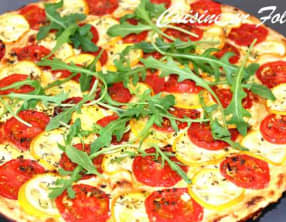 Tarte fine tomate et courgette