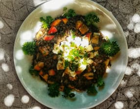 Salade de lentilles aux pommes