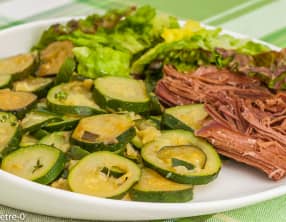 Confit de canard aux courgettes