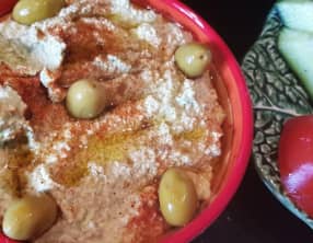 Houmous de lupin et avocat