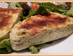 Flans de courgettes lights à la truite fumée