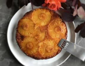 Gâteau renversé à l’ananas caramélisé