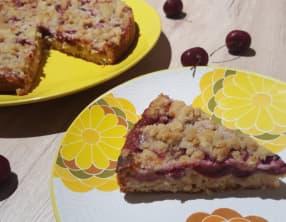 Gâteau streusel aux cerises