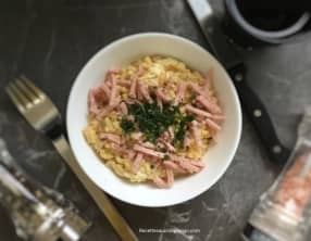 Risotto coquillettes jambon au cookeo