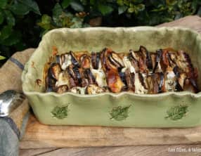 Tian d’aubergines, mozzarella et scamorza