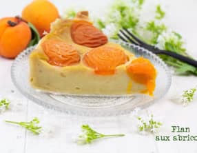 Flan aux abricots végétalien