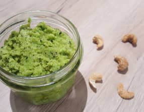 Pesto petit pois, menthe et noix de cajou