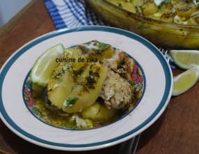 Pommes de terre au four au poulet